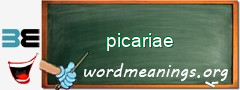 WordMeaning blackboard for picariae